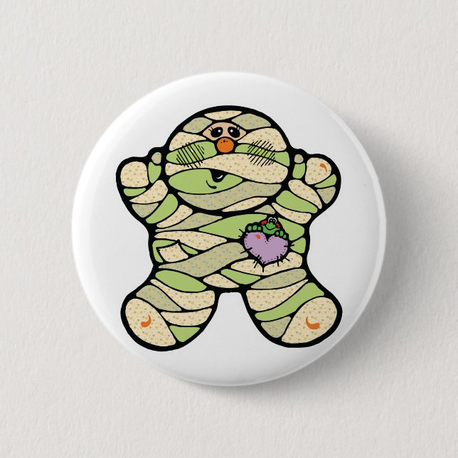cute baby mummy 2 inch round button (Front)