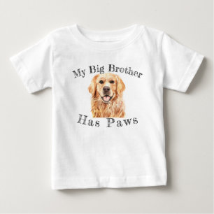Cute baby my big brother has paws labrador shirt