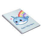 Cute baby narwhal with rainbow - Personalized