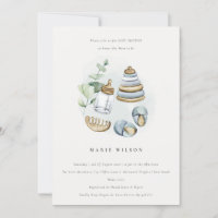 Cute Baby Nursery Essential Blue Boy Baby Shower