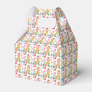 Cute Baby Nursery Toys Pattern Baby Shower Favor Box