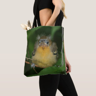 Cute Baby Oriole Fledgling Bird  Tote Bag