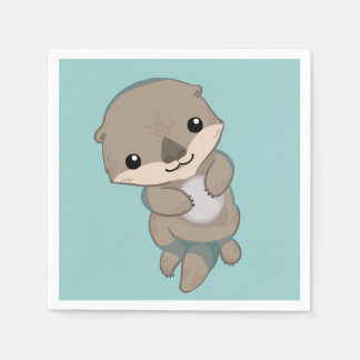 Cute Baby Otter Pup Napkin