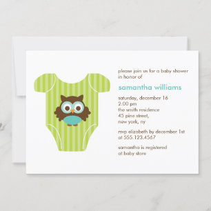 Cute Baby Outfit Baby Shower Invitation