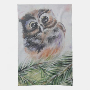 Cute Baby Owl Kitchen Towel