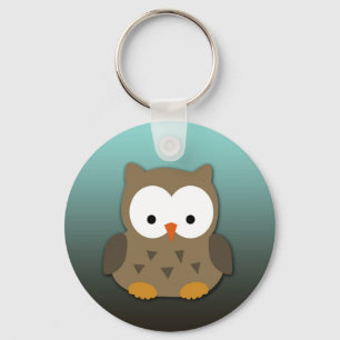 Cute Baby Owl Personalized Keychain