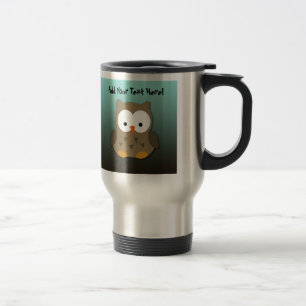 Cute Baby Owl Personalized Travel Mug