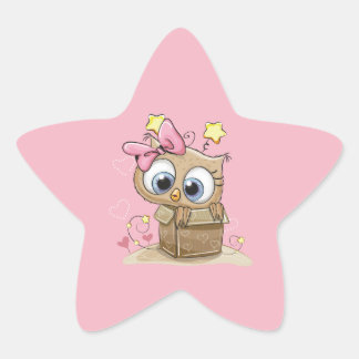 Cute Baby Owl Sticker