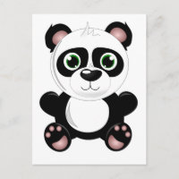 Cute baby panda animation cartoon illustration