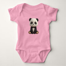 Cute Baby Panda Bodysuit