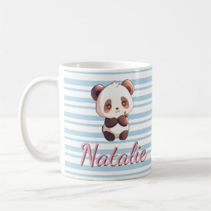 Cute Baby Panda Custom Name Coffee Mug