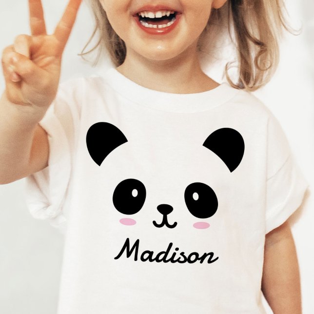Cute Baby Panda Face Personalized T-Shirt (Creator Uploaded)