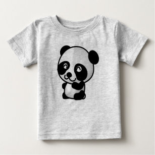 Cute Baby Panda Fine Jersey Baby T-Shirt