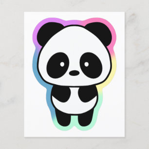 Cute Baby Panda - Rainbow Colours Flyer