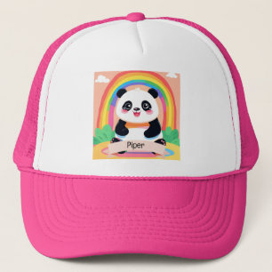 Cute Baby Panda Rainbow Trucker Hat