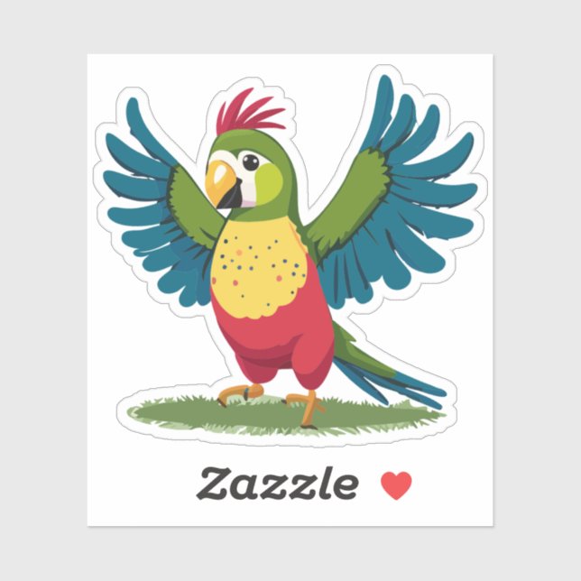 Cute Baby Parakeet Cartoon Charactor (Sheet)