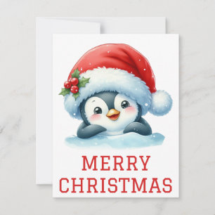 Cute Baby Penguin Christmas Card