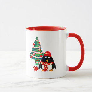 Cute Baby Penguin    Custom Name Christmas Gift Mug