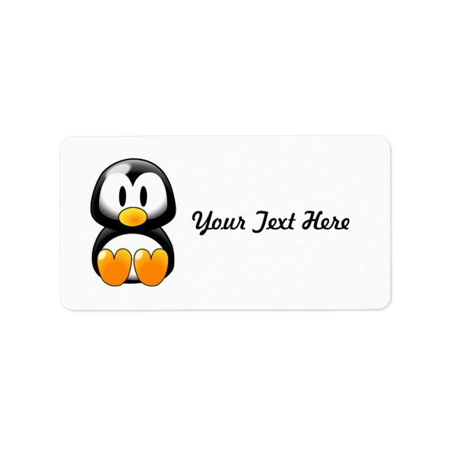 Cute Baby Penguin - Customizeable Label (Front)