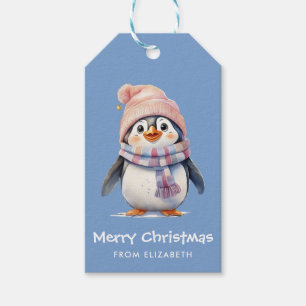 Cute Baby Penguin Fun Holiday Christmas Gift Tags
