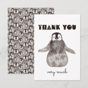 Cute Baby Penguin Thank You  Card