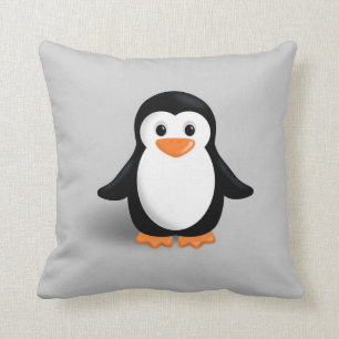 Cute Baby Penguin Throw Pillow