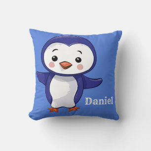 Cute Baby Penguin Throw Pillow