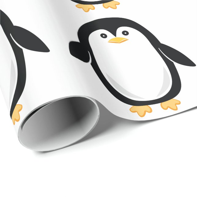 Cute Baby Penguin Wrapping Paper (Roll Corner)