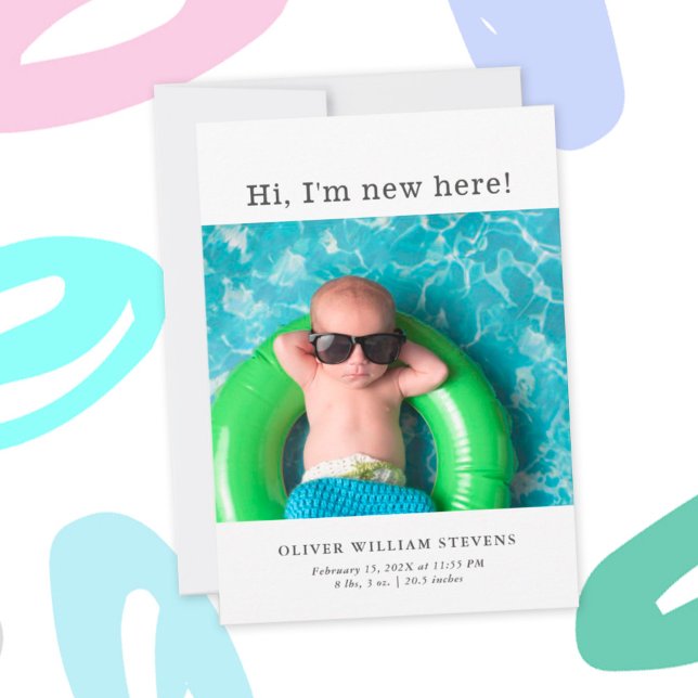 Cute Baby Photo Birth Announcement (Creator Uploaded)