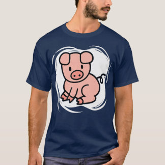 Cute Baby Pig I Cartoon Pig I Cute Pig I Kids Pig T-Shirt