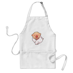 Cute Baby Pig Wrapped in Blanket Standard Apron