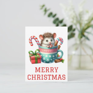 Cute Baby Possum Christmas Card