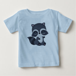 Cute Baby Raccoon Cartoon T-Shirt