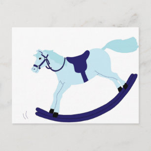 Cute Baby Rocking Horse Love Shower Peace Destiny Invitation Postcard