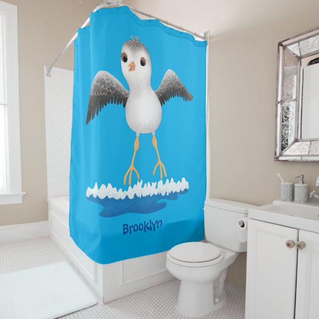 Cute baby sandpiper cartoon illustration (In Situ)