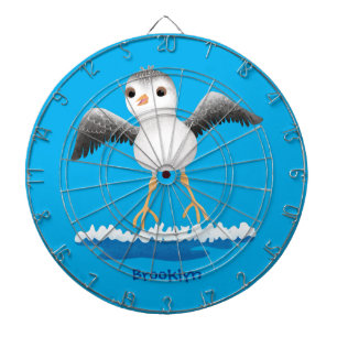 Cute baby sandpiper cartoon illustration dartboard
