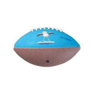 Cute baby sandpiper cartoon illustration football