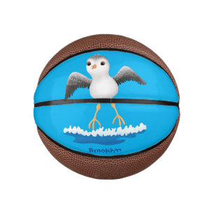 Cute baby sandpiper cartoon illustration  mini basketball