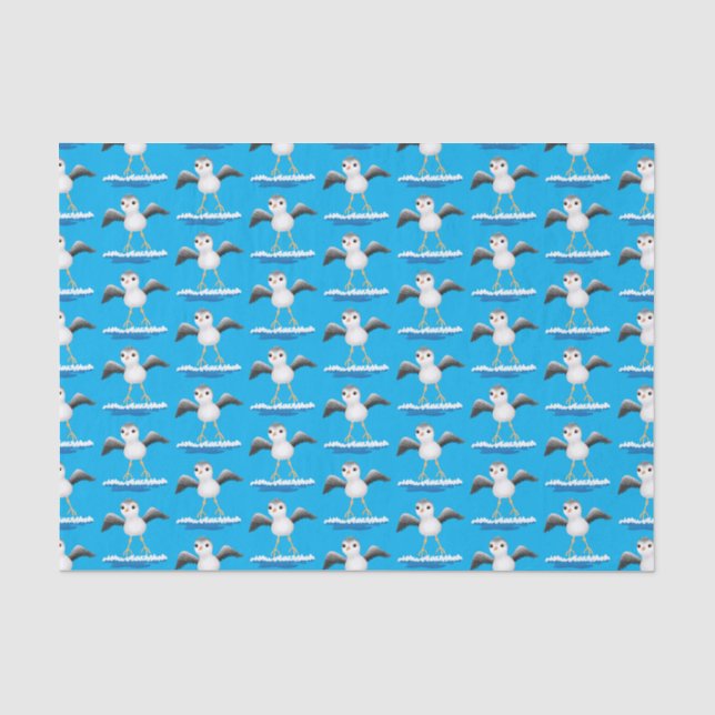 Cute baby sandpiper cartoon illustration tissue paper (Front)