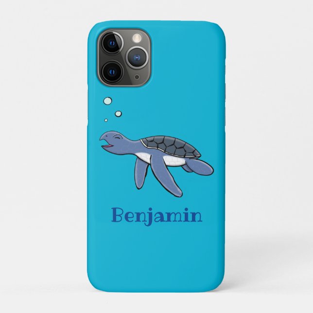 Cute baby sea turtle cartoon illustration Case-Mate iPhone case (Back)
