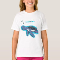 Cute baby sea turtle cartoon illustration