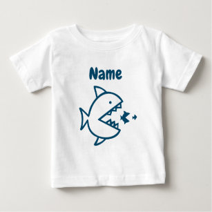 Cute Baby Shark Personalized Name Baby T-Shirt