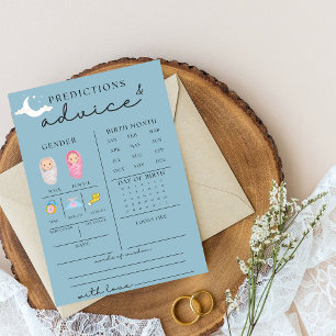  Cute Baby Shower Advice And Predictions Card