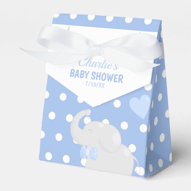 Cute Baby Shower Boy Favor Box (Front Side)
