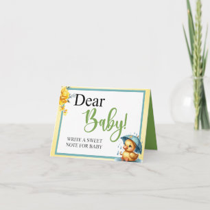 Cute Baby shower canard en caoutchouc Chère carte 