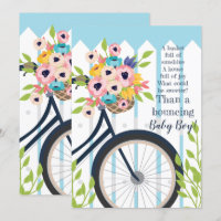 Cute Baby shower Garden Party Floral Invitation