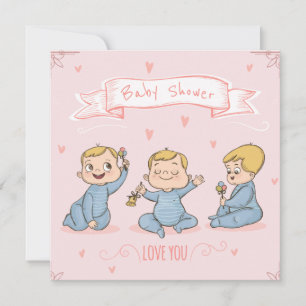 Cute Baby Shower Holiday Card