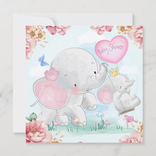 Cute Baby Shower Holiday Card (Front)