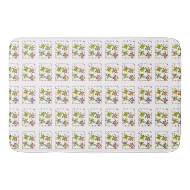 Cute Baby Shower little princess butterfly design Bath Mat (Front)