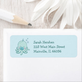 Cute Baby shower Octopus Kawaii Blue Boy